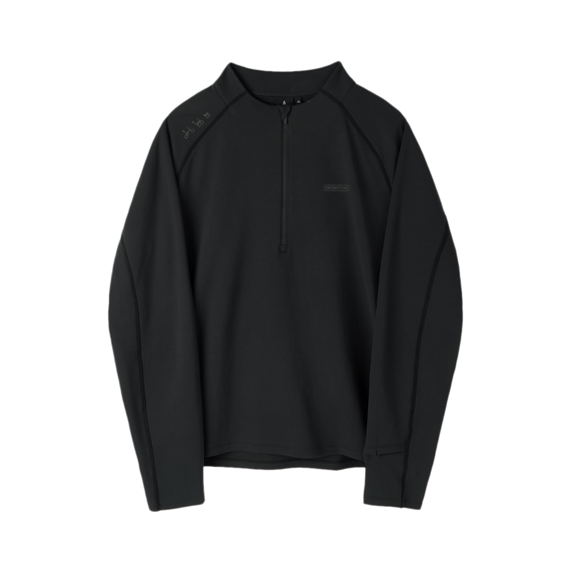 P263MPL103099 BROMPTON LONDON Rideflow Half Zip-Up Black