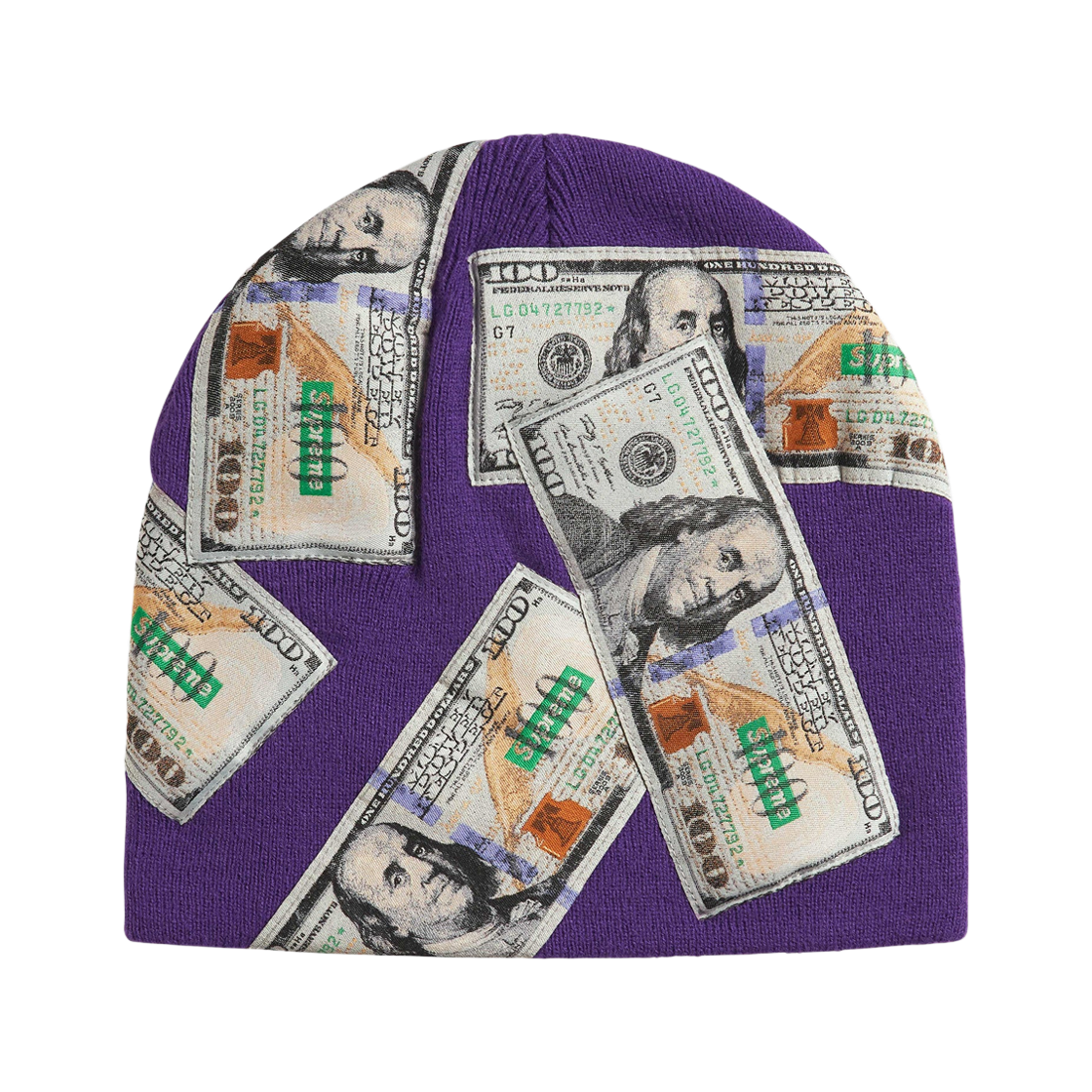 - Supreme Money Beanie Purple - 26FW