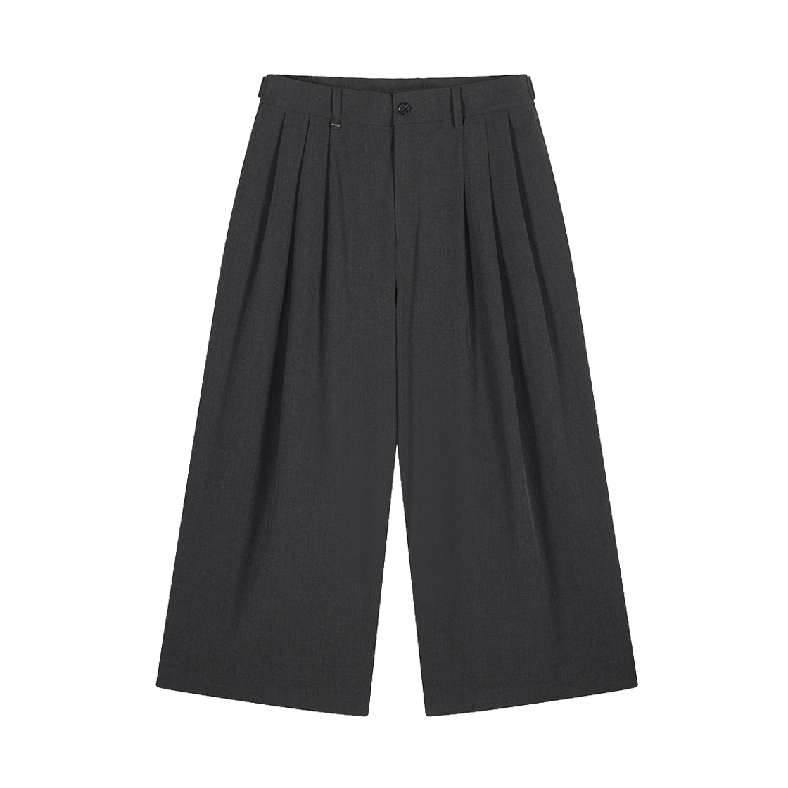 ZI5PT516CH ZIOSONGZIO Multi Tuck Crop Wide Pants Charcoal