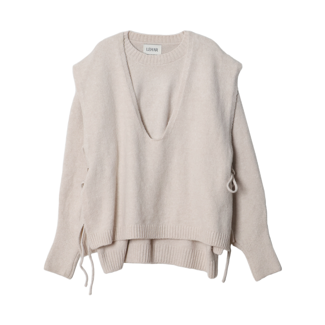 메종르하르 빌리브 니트 SET (라운드니트+니트조끼) 3color(maisonlehar Believe Knit Set (Roundknit+Knitvest) 3color) - 2