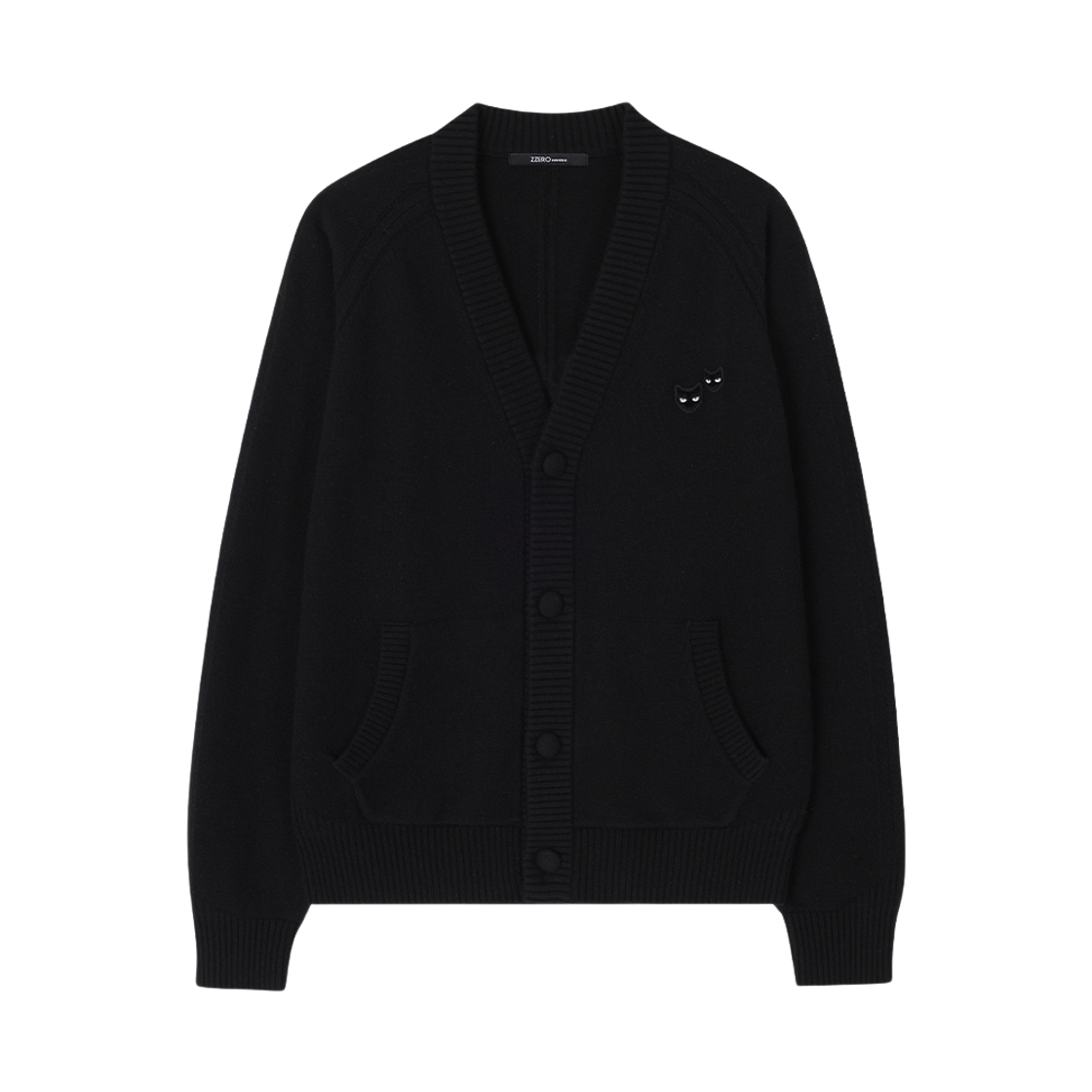 송지오 지제로 캐시미어 블렌드 브이넥 가디건 블랙(SONGZIO ZZERO Cashmere Blend V Neck Cardigan Black)