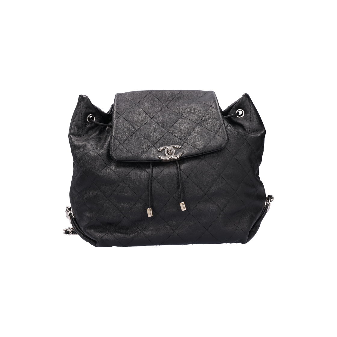 ITF6IAQQB97S Chanel Grained Calfskin Backpack Black