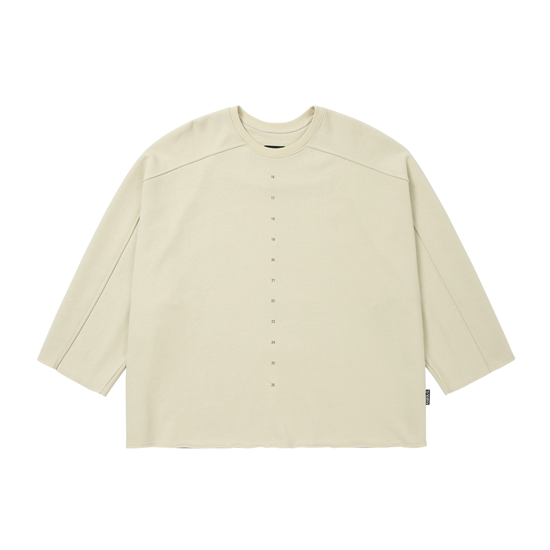 아조바이아조 10주년 기념 래글런 스웻셔츠 아이보리(AJOBYAJO 10th Anniversary Raglan Sweatshirt IVORY) - 1