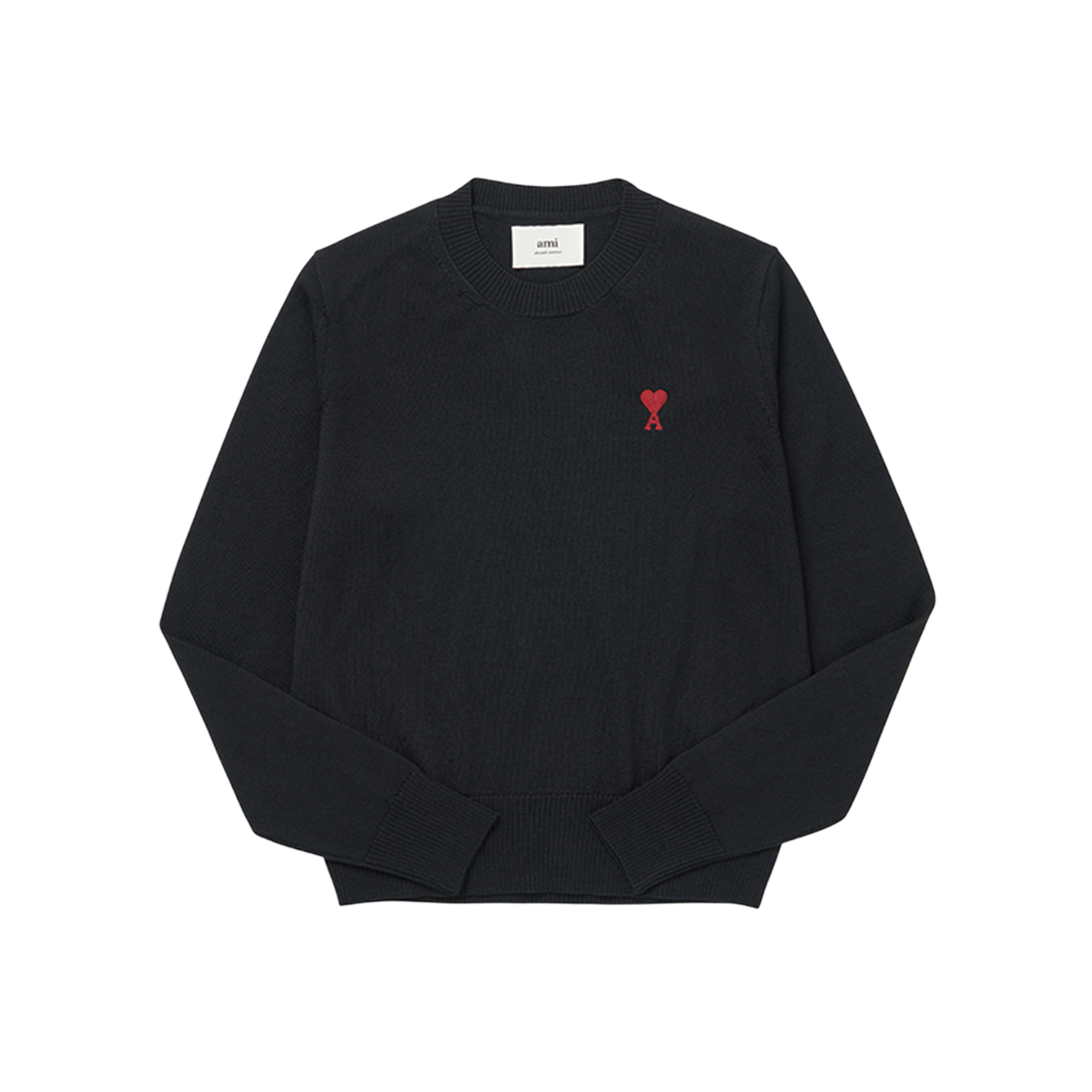 BFFKS111 KN0025 001 [25% 쿠폰] (W) AMI De Coeur Sweater Black Red