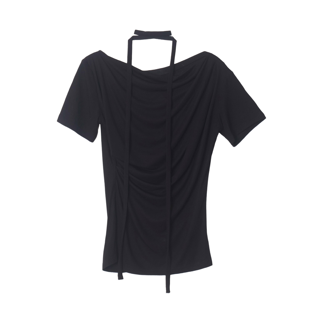 P0000THP maisonlehar Loel Shirring Wrap Tee Shirt (Tie Set) 3color