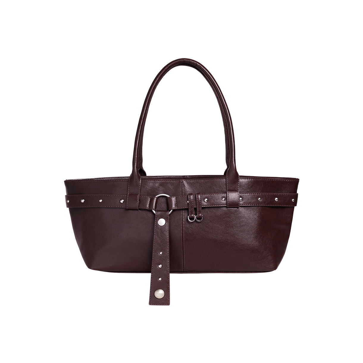 레이몬트 스터드 스트랩 보트 백 레드 브라운(Raiment Stud Strap Boat Bag_Red Brown)