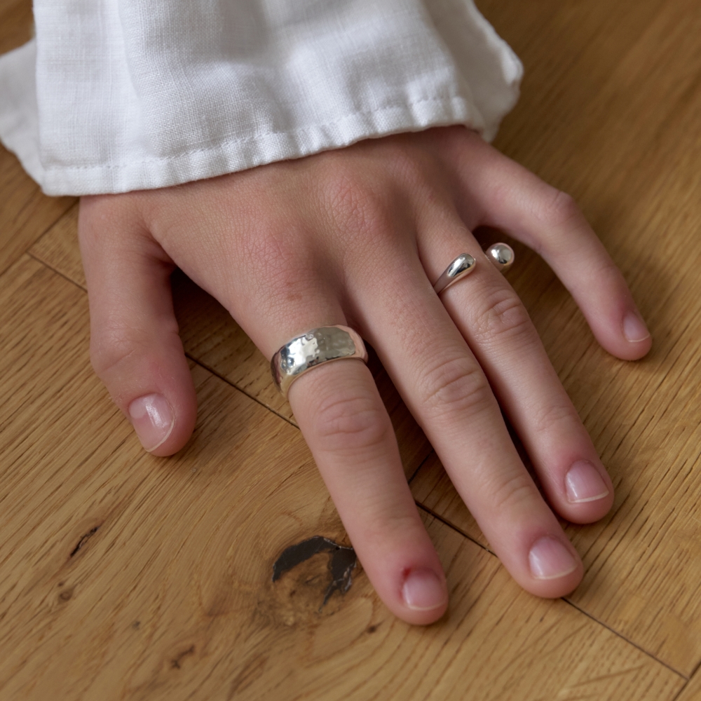 러브미몬스터 볼드 러프 반지 실버(lovememonster Bold Rough Ring SILVER) - 2