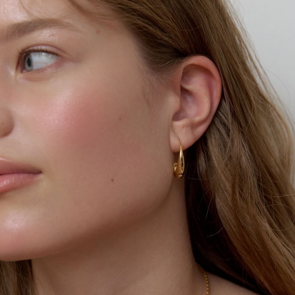 러브미몬스터 슬림 잎 귀걸이 골드(lovememonster Slim Leaf Earrings GOLD) - 3