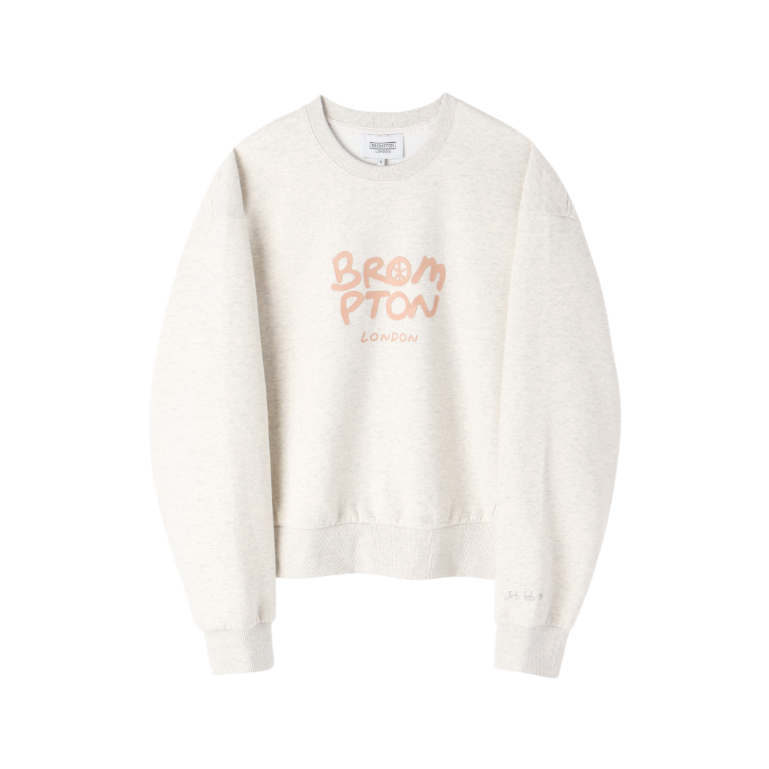 P263WSW162035 BROMPTON LONDON W Brompton Logo Graphic Sweatshirt Oatmeal