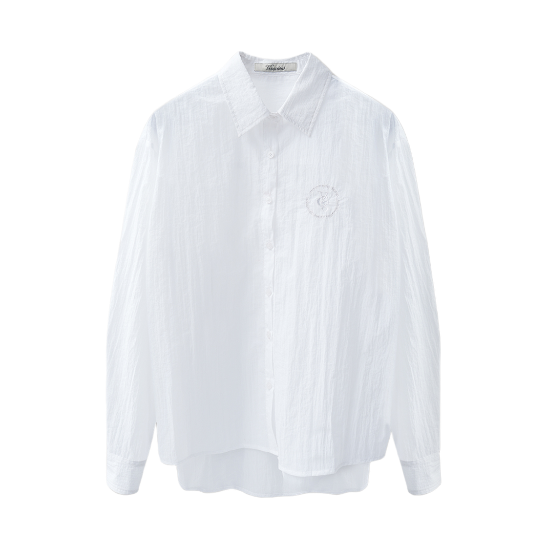 비바셔스 위니 솔리드 시스루 셔츠 화이트(VIVACIOUS Uni Solid See-Through Shirt WHITE)