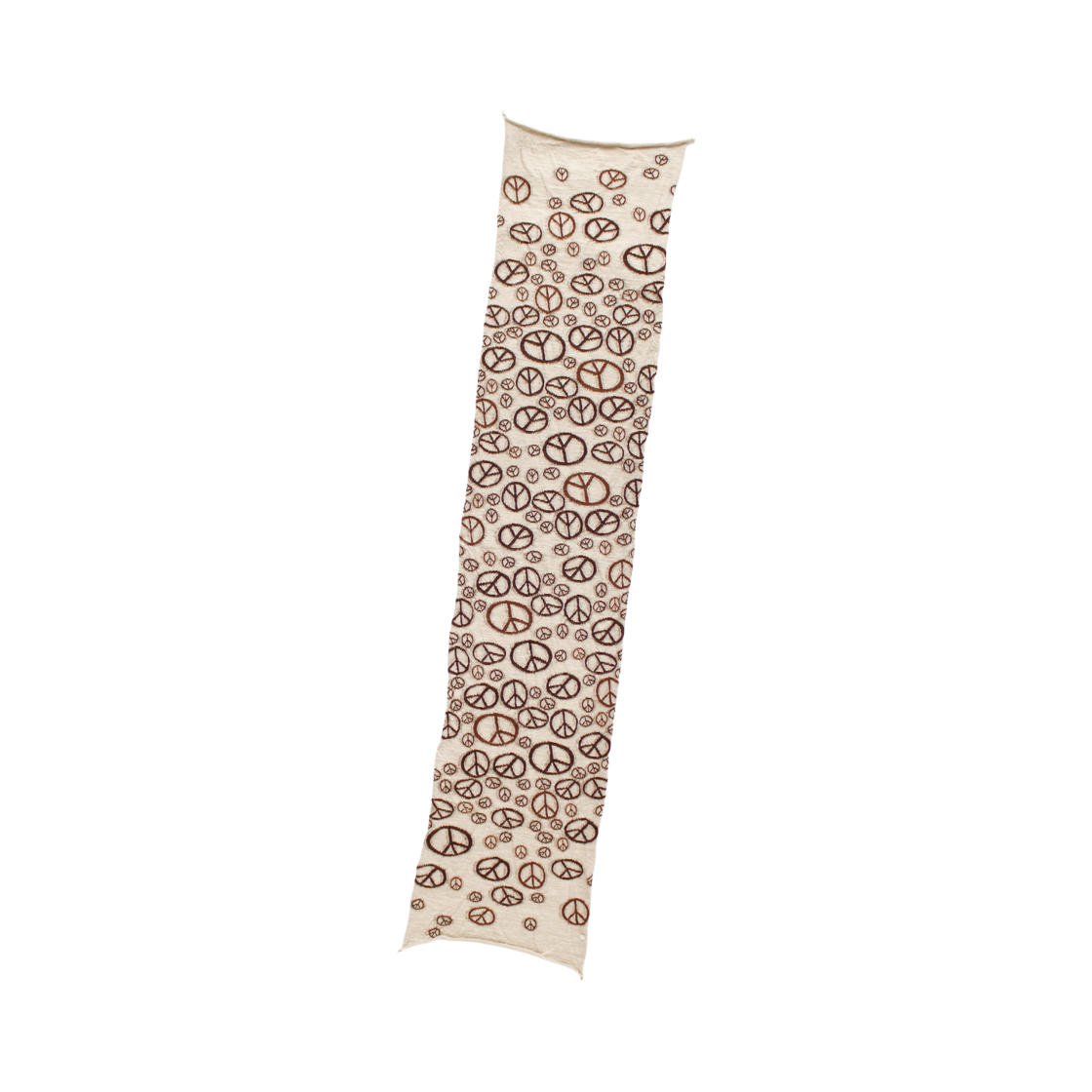 EK-1819XM Kapital Felted Wool Peace Sign Happy Scarf Beige