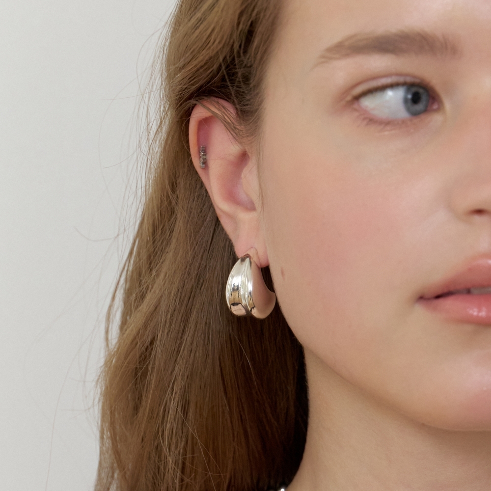 러브미몬스터 볼드 잎 귀걸이 실버(lovememonster Bold Leaf Earrings SILVER) - 2