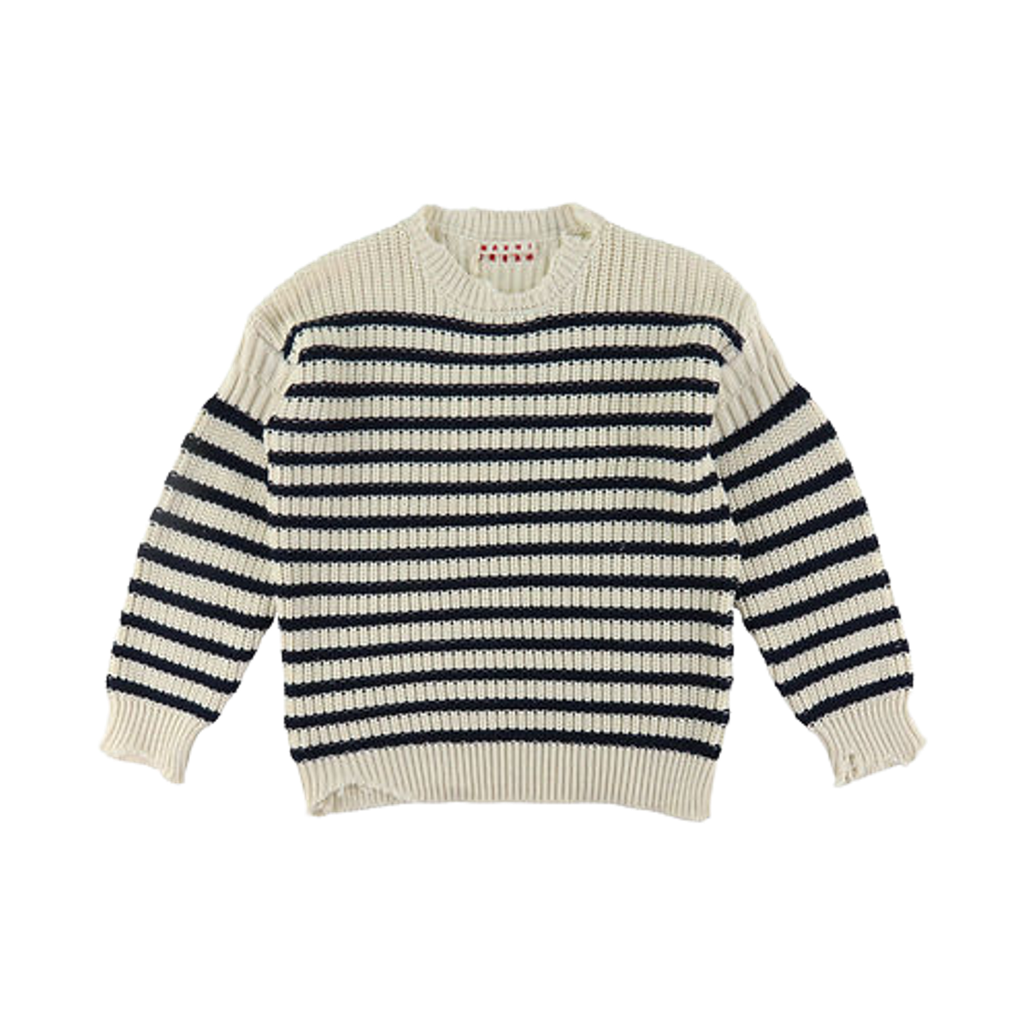 (키즈) 마르니 스트라이프 니트 오프 화이트 네이비((Kids) Marni Stripe Knit Off White Navy) - 1