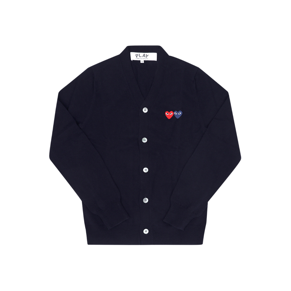 AX-N058-051 2 [25% 쿠폰] Play Comme des Garcons Double Heart Cardigan Navy