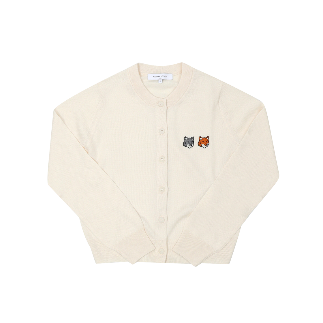 OW051CFKT1181 P702 [25% 쿠폰] (W) Maison Kitsune Double Fox Head Regular Cardigan Latte