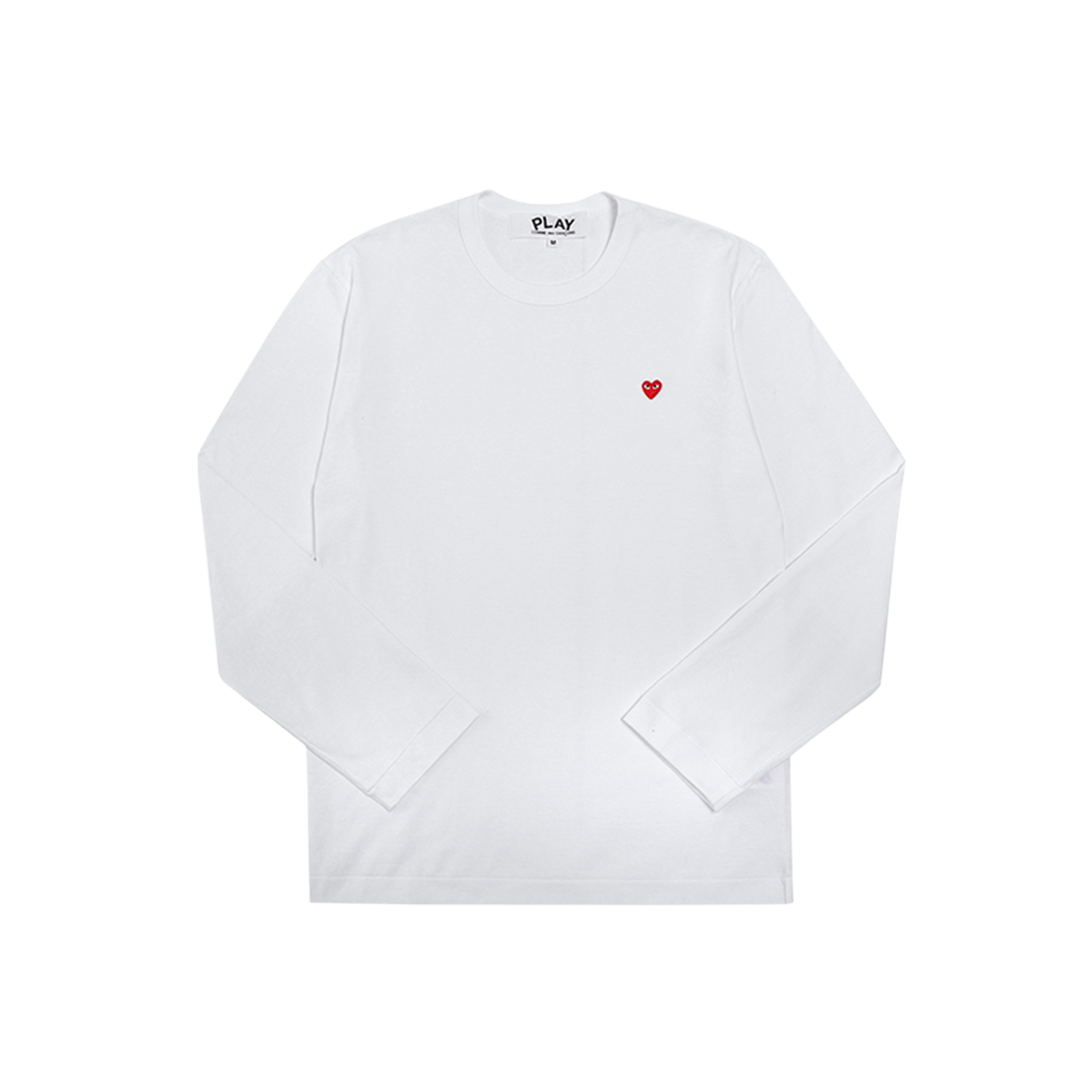 P1T308 2 [25% 쿠폰] Play Comme des Garcons Small Red Heart Long Sleeve White