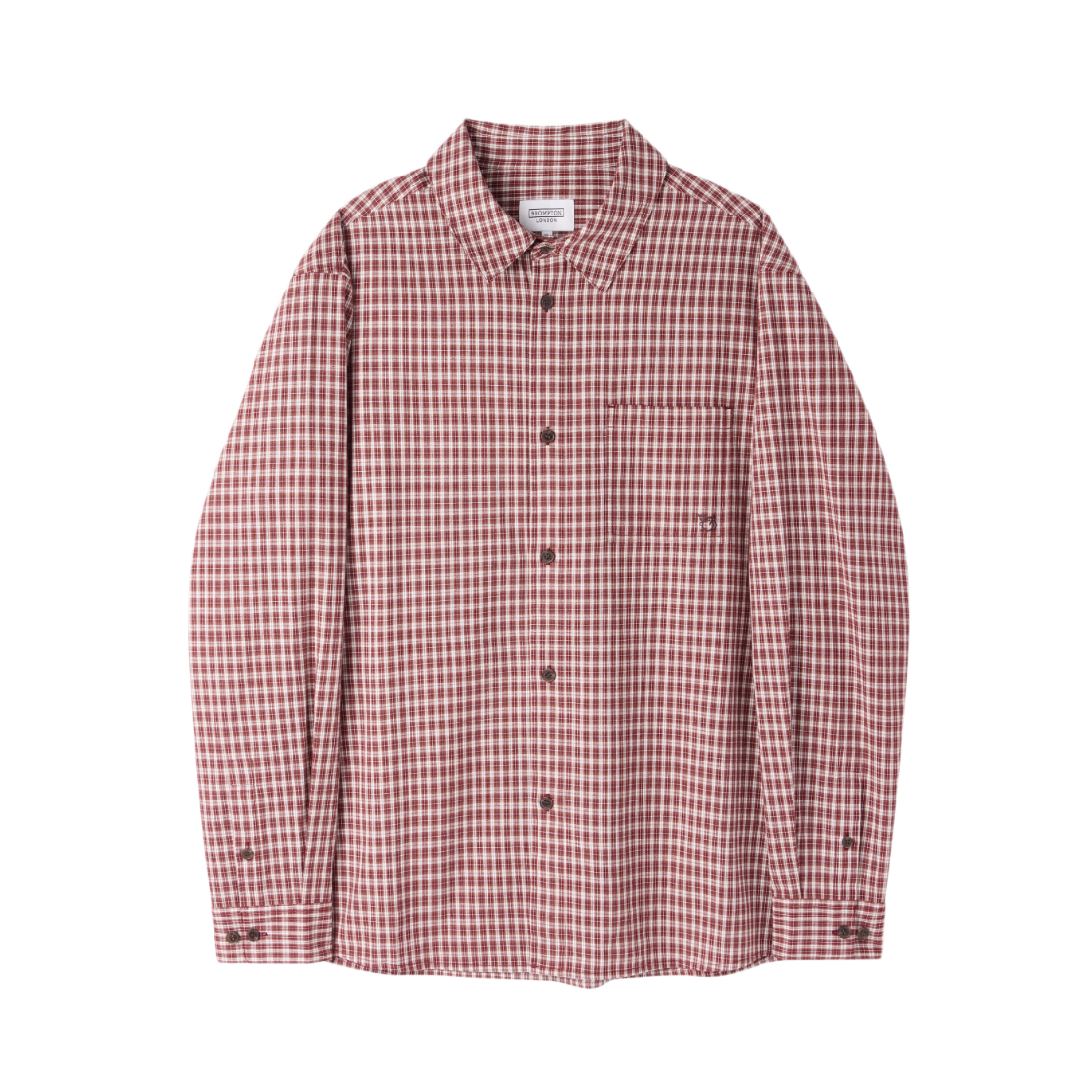 P263USH401027 BROMPTON LONDON Check Shirt Burgundy