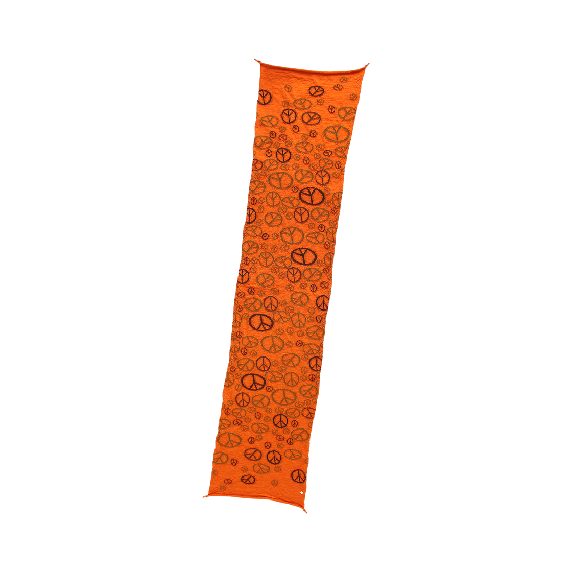 EK-1819XM Kapital Felted Wool Peace Sign Happy Scarf Orange