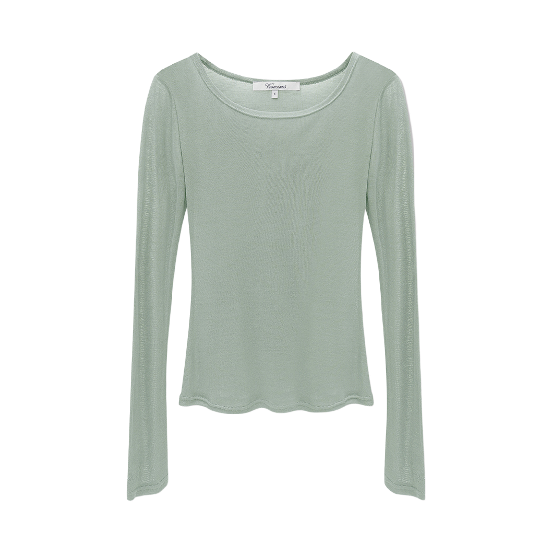 비바셔스 뉴아쥬 시스루 스판 티 민트(VIVACIOUS Nuage See-through Span Tee MINT) - 2