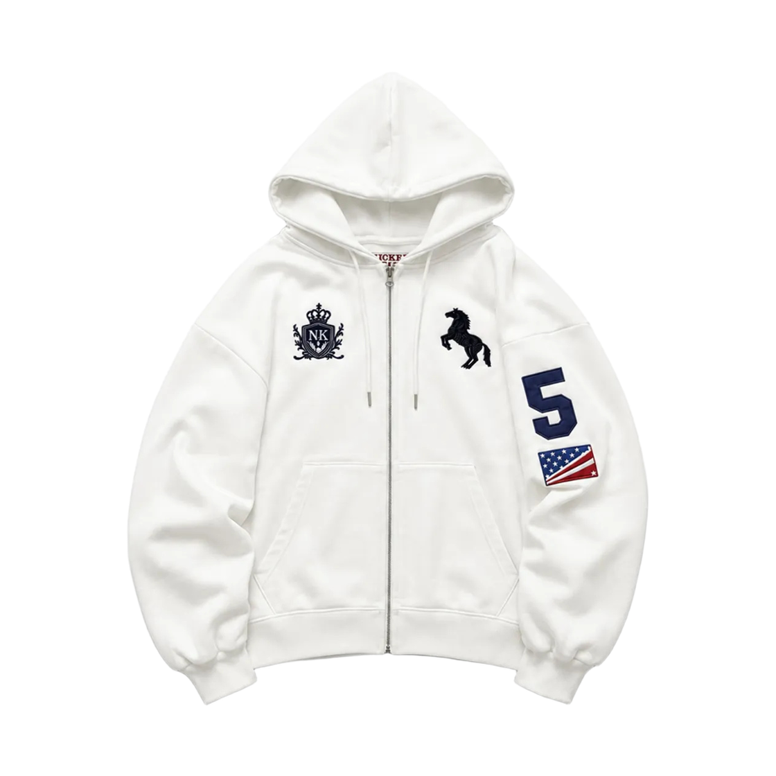 NKZU005 NICKEL HOUSE 26 DONKEY ZIP-UP WHITE
