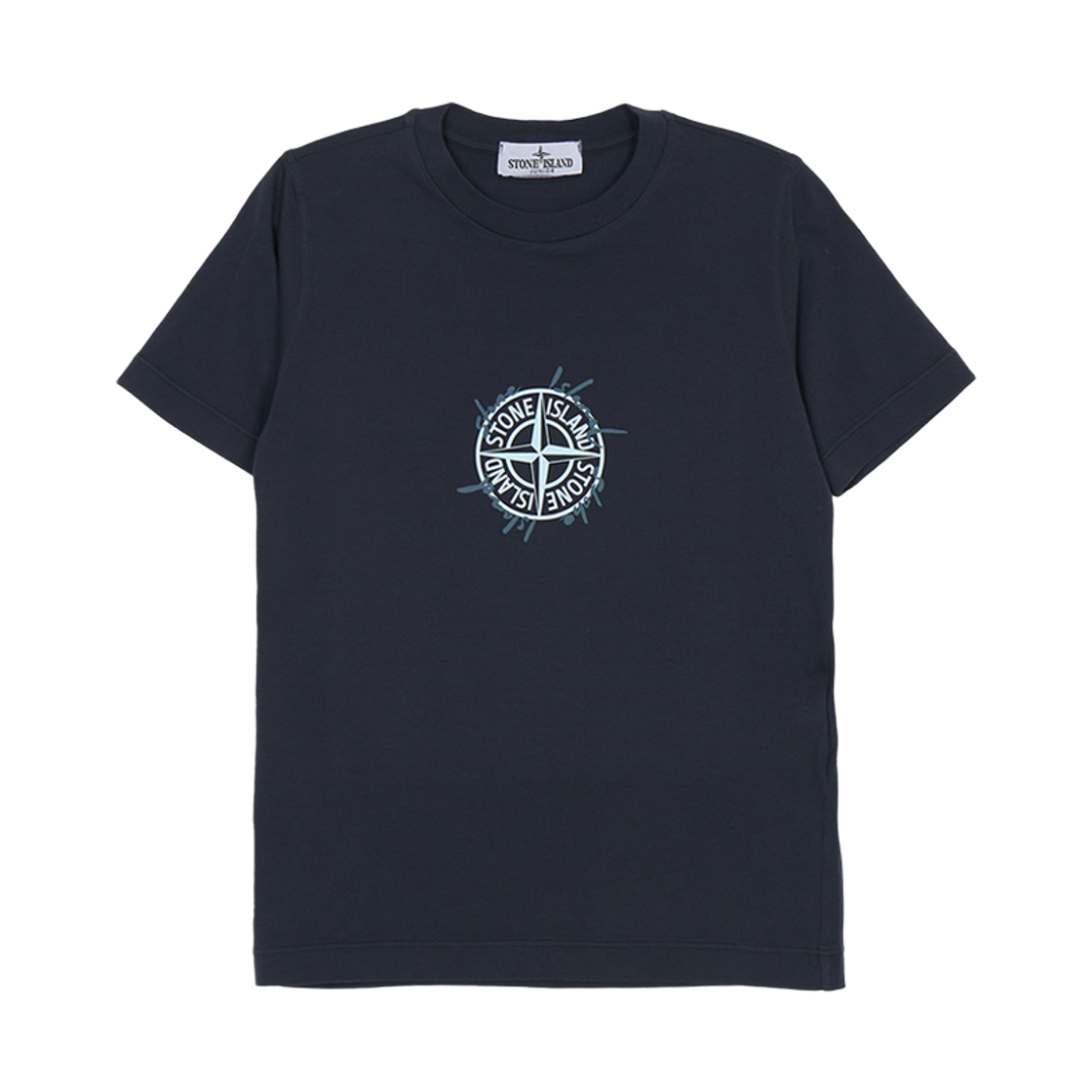 L1S1621000-09S0379-V0020 (Kids) Stone Island 2100009 Boys Logo Print T-Shirt Navy Blue - 26SS