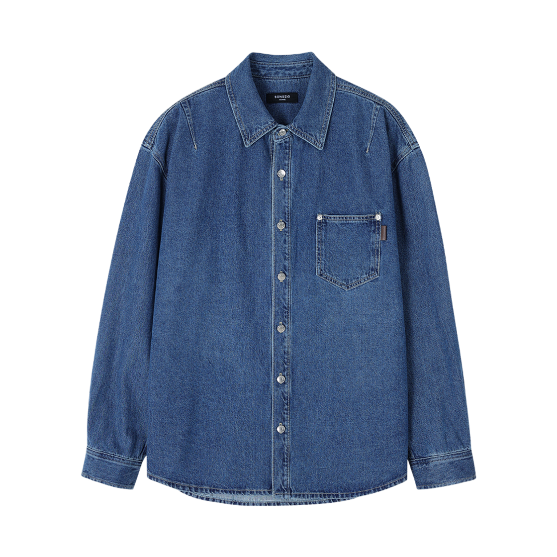 SI5SH521BL SONGZIO HOMME Painted Denim Shirt Blue