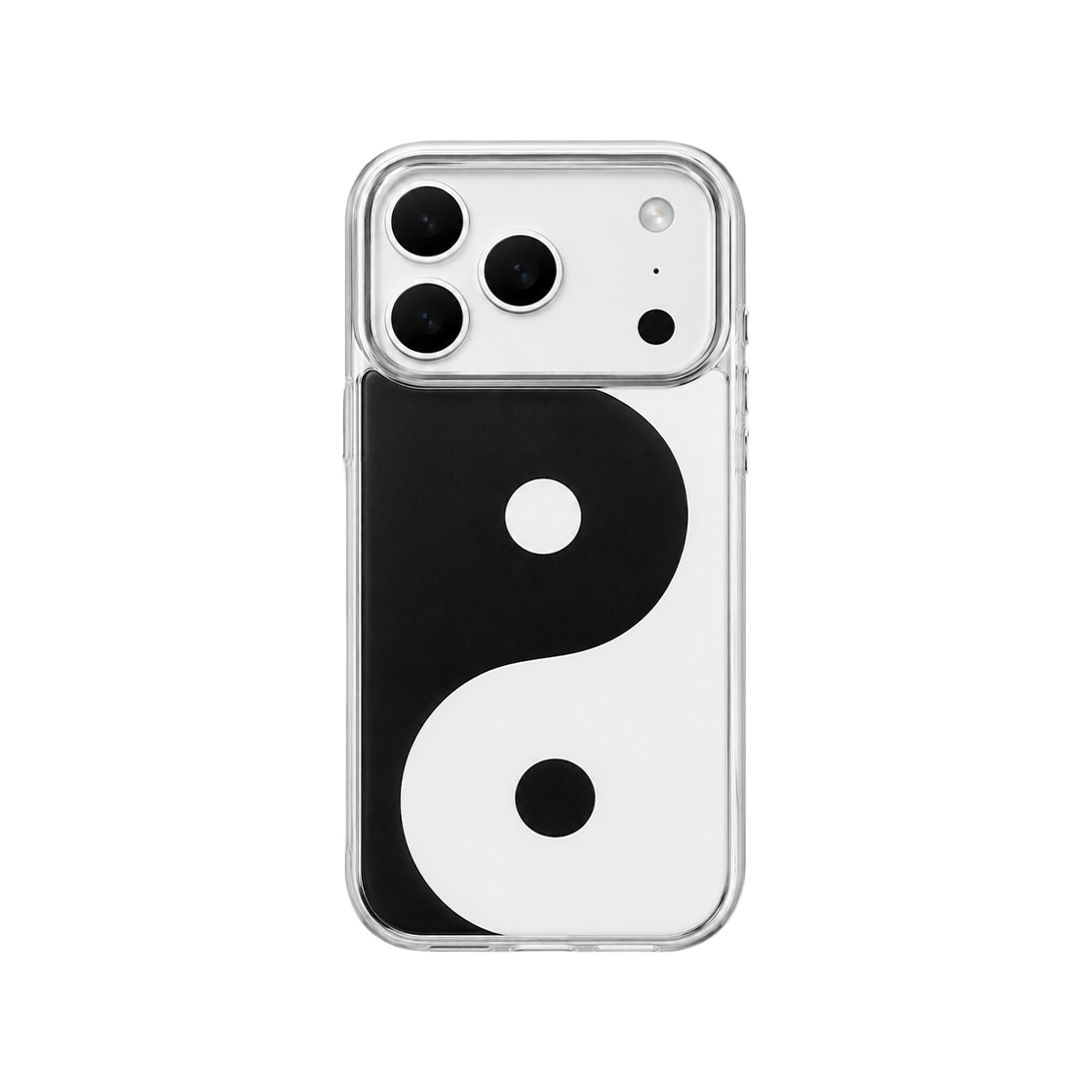 mk0013 Mockga Yin Yang Drowing Silver Epoxy Case