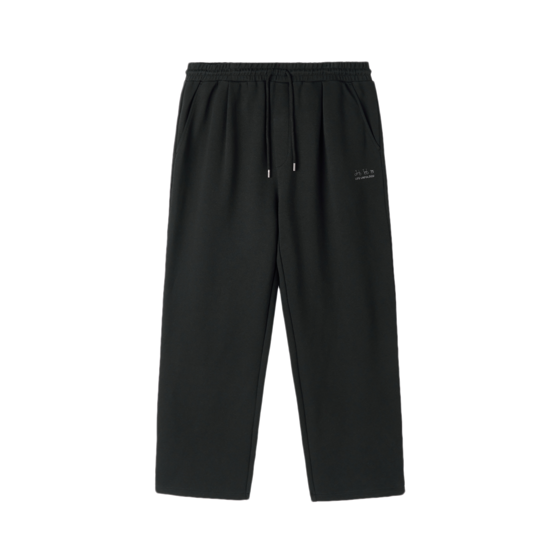 P263MPT163099 BROMPTON LONDON Logo Straight Sweat Trousers Black