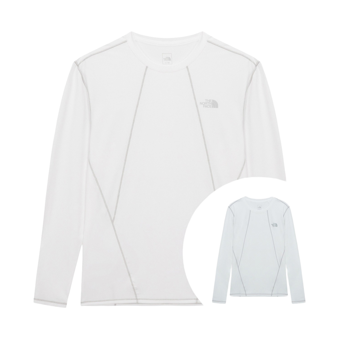 NT7TS07B The North Face Vane L/S R/Tee WHT