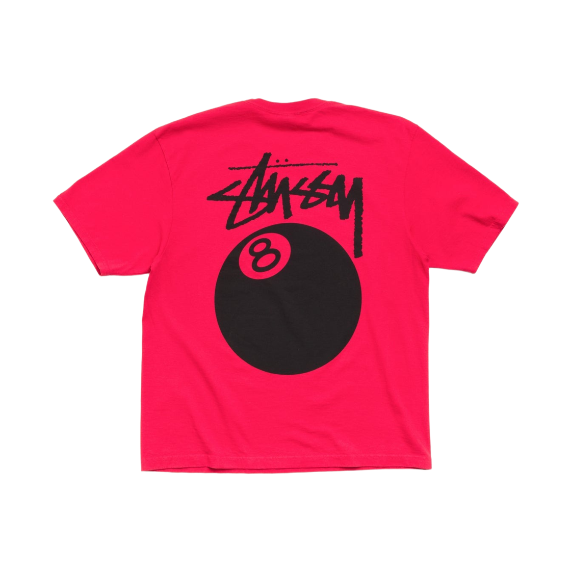1905022 Stussy 8 Ball Pigment Dyed T-Shirt Red
