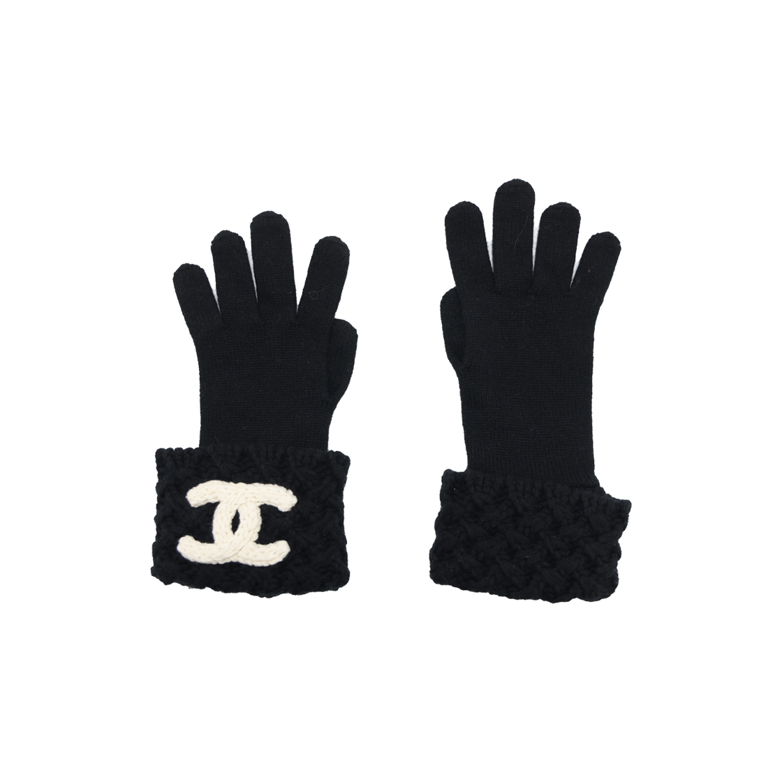 IT32SEC26HIU Chanel Black Cashmere Gloves