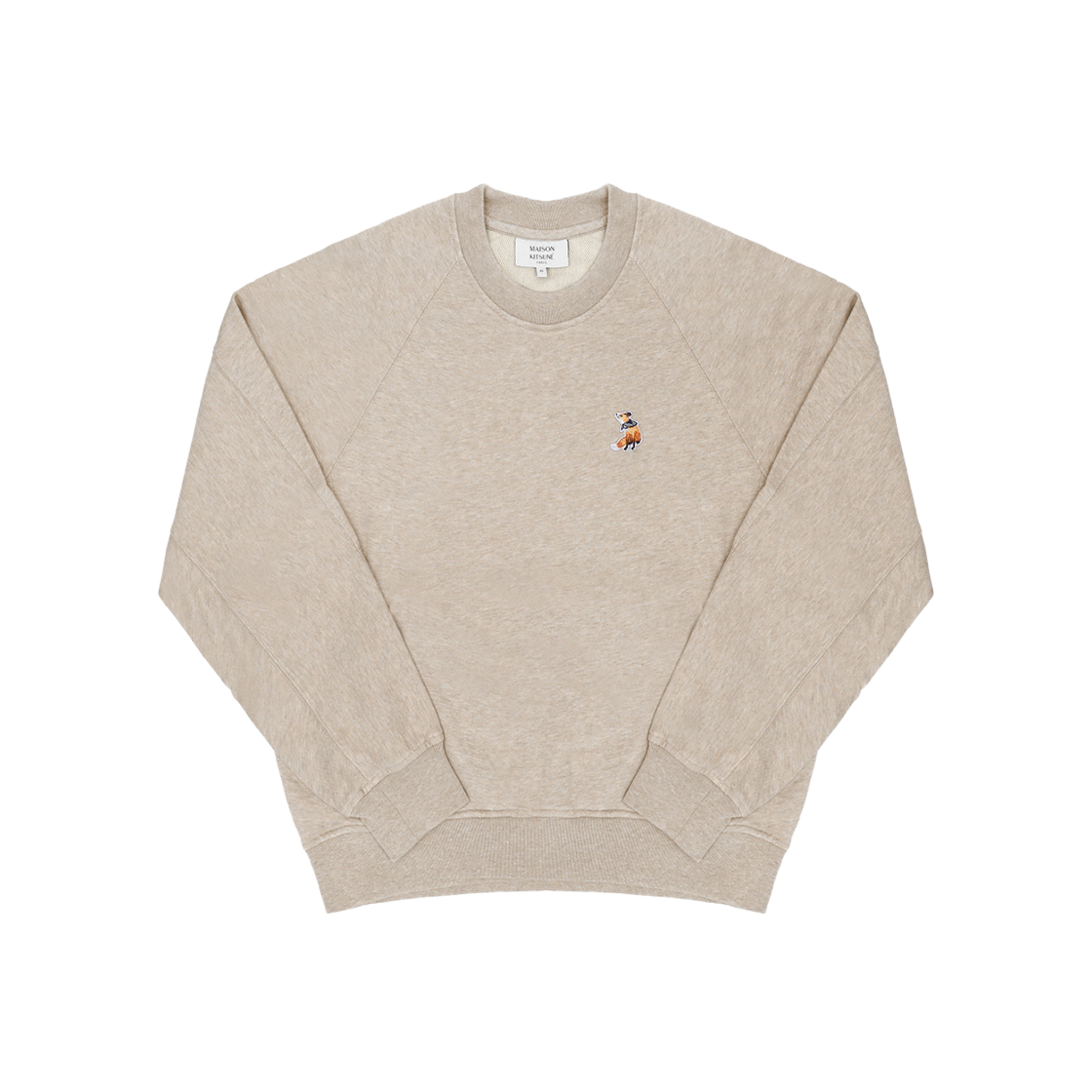 QW00308KM0342 0503 [20% 쿠폰] (W) Maison Kitsune Dreaming Fox Open Pocket Sweatshirt Mist Beige Melange