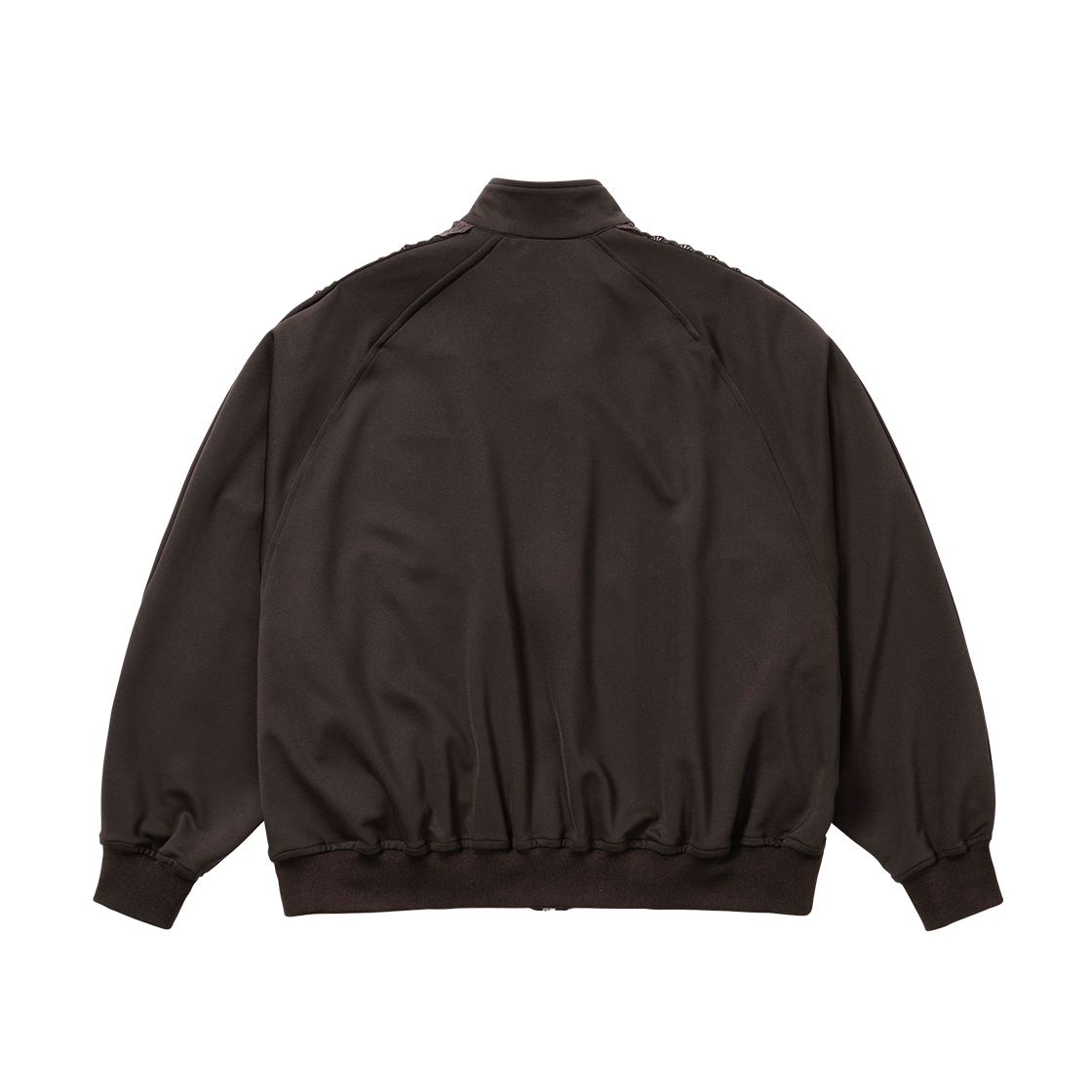 아조바이아조 멀티 레이스 트림 래글런 트랙 자켓 다크 브라운(AJOBYAJO Multi Lace Trim Raglan Track Jacket Dark Brown) - 2