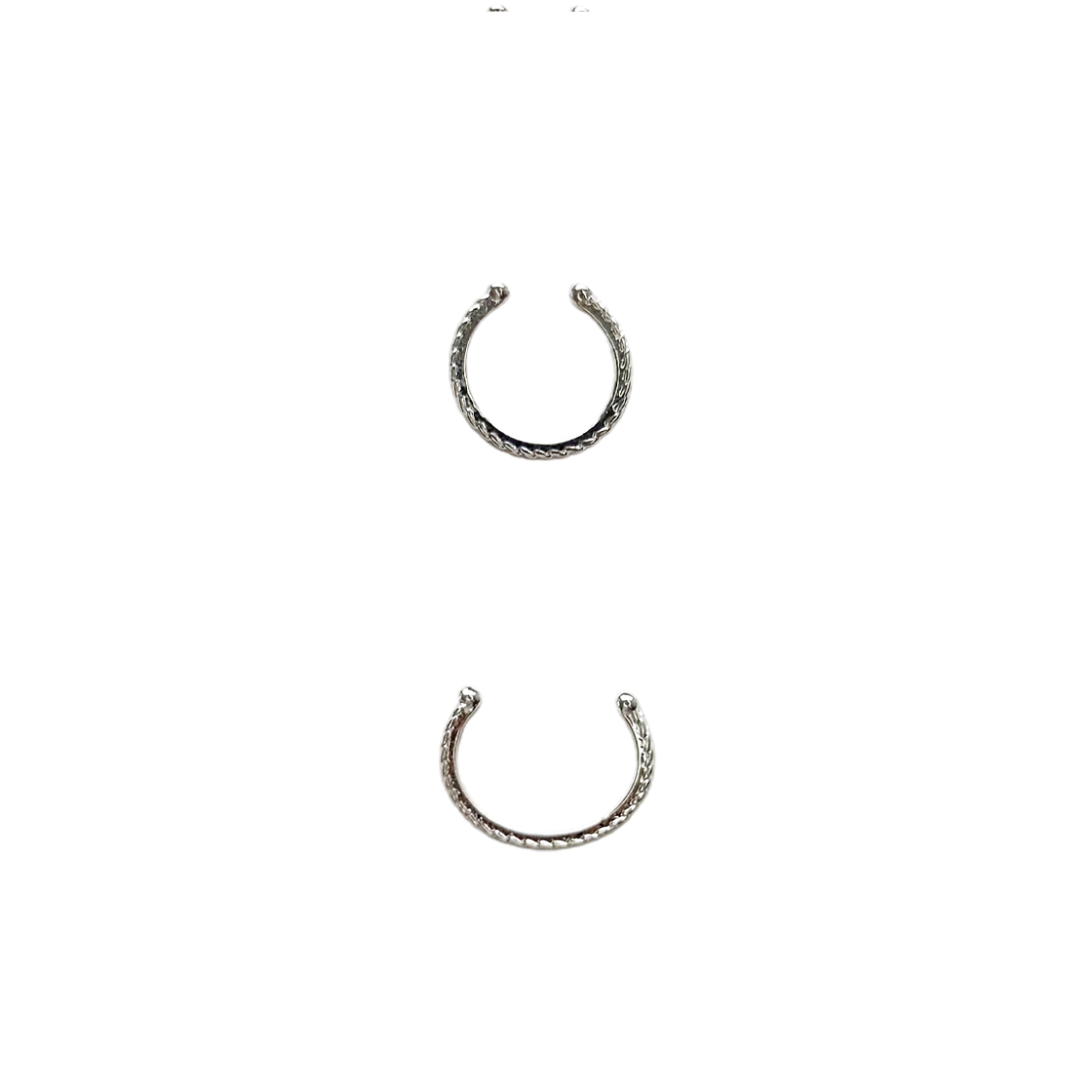 L262MRI040 lovememonster [2 SET] Slim Chain Toe Ring SILVER