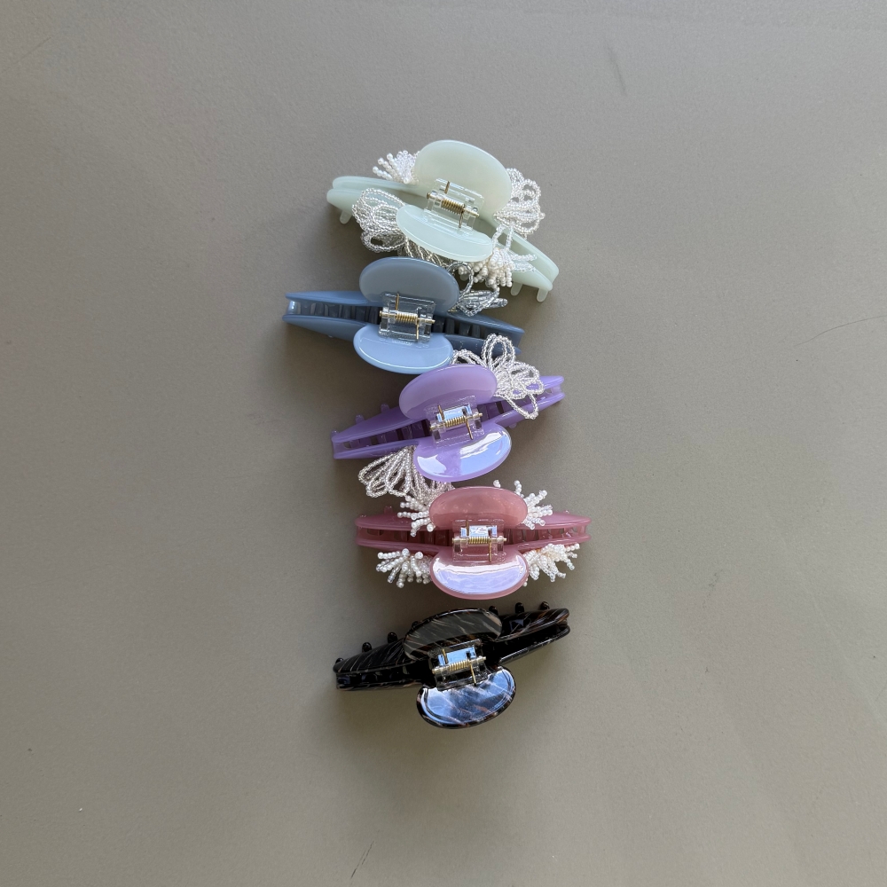러브미몬스터 샤이닝 비즈 헤어 집게핀 라벤더(lovememonster Shining Beads Hair Clip LAVENDER) - 4