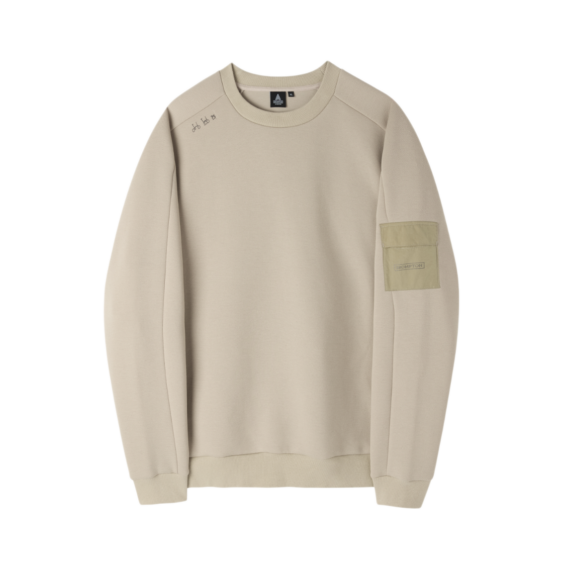 P263MSW121070 BROMPTON LONDON Hybrid Sweatshirt Beige