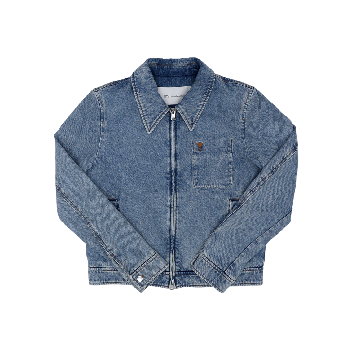 HJK835 DE0046 480 [25% 쿠폰] AMI de Coeur Cotton Zipper Jacket Used Blue Brown