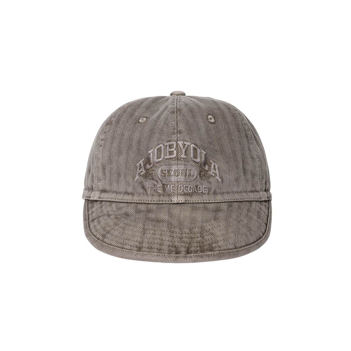 아조바이아조 워시드 헤링본 소프트 브림 캡 모카(AJOBYAJO Washed Herringbone Soft Brim Cap Mocha)