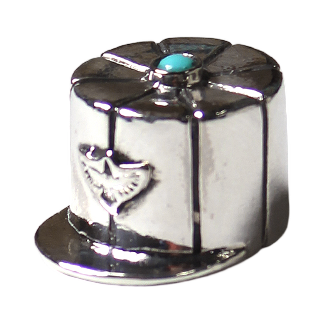 EK-1866XG Kapital Brass x Silver Lip Balm Cap Silver