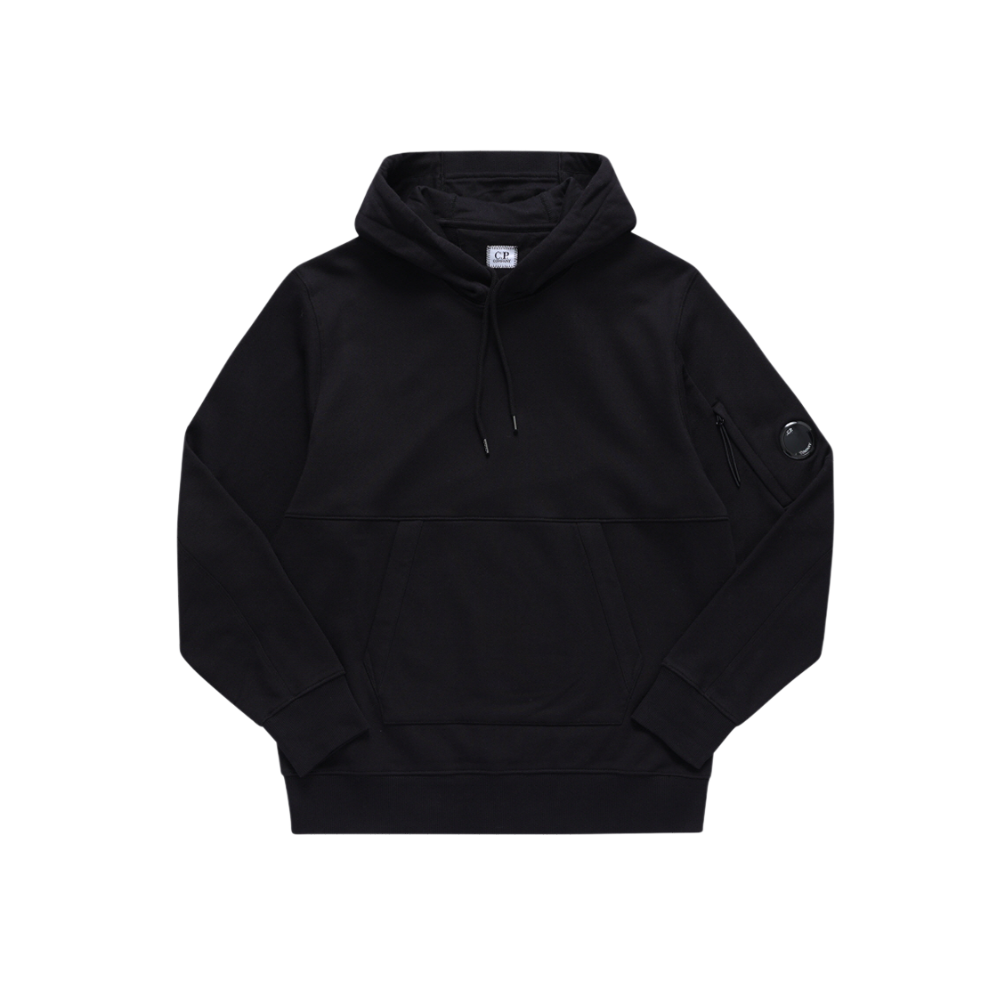 18CMSS024A 005086W 999 [25% 쿠폰] C.P. Company Diagonal Raised Fleece Hooded Sweatshirt Black - 25SS