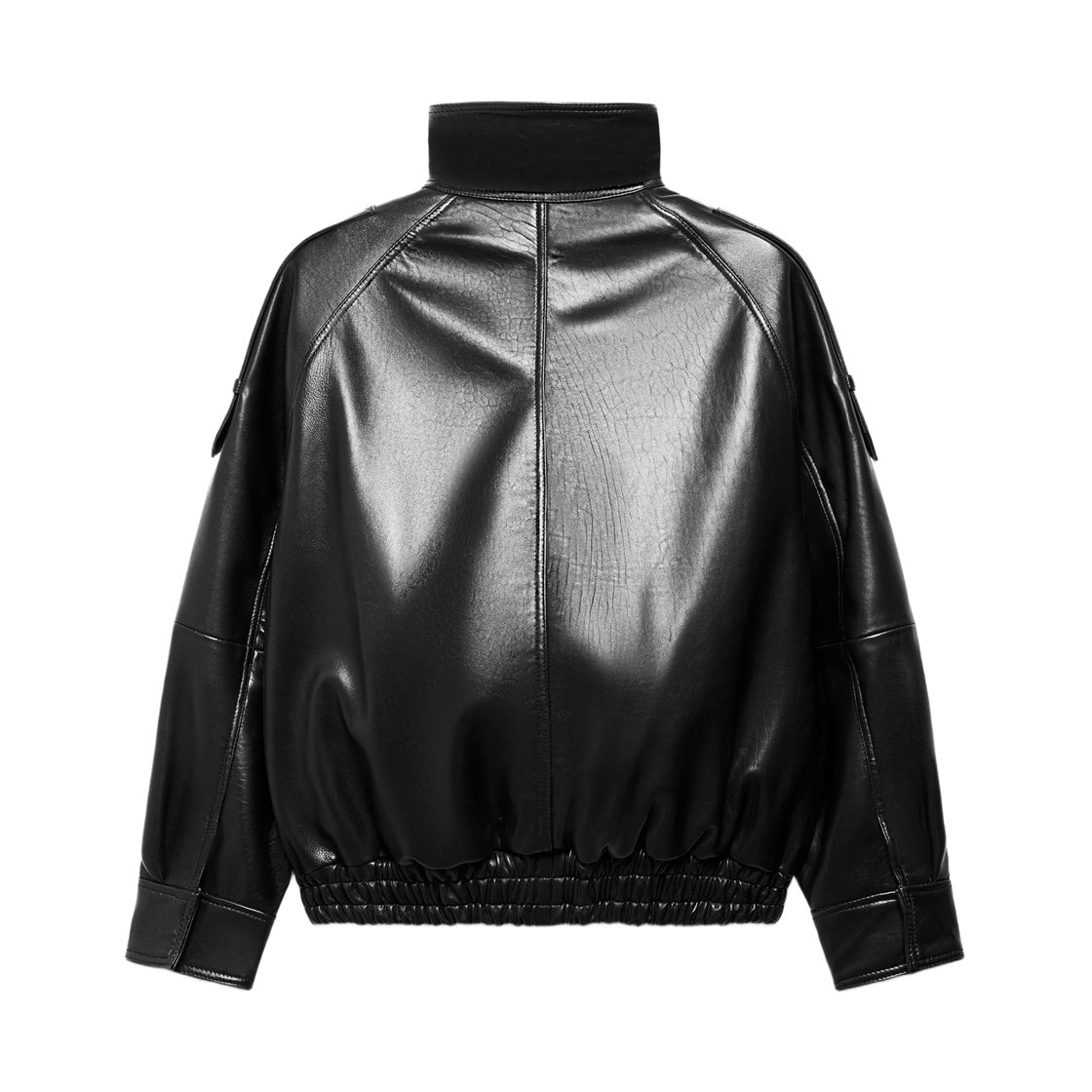 (W) 자라 ZW 컬렉션 레더 자켓 블랙((W) Zara ZW Collection Leather Jacket Black) - 2