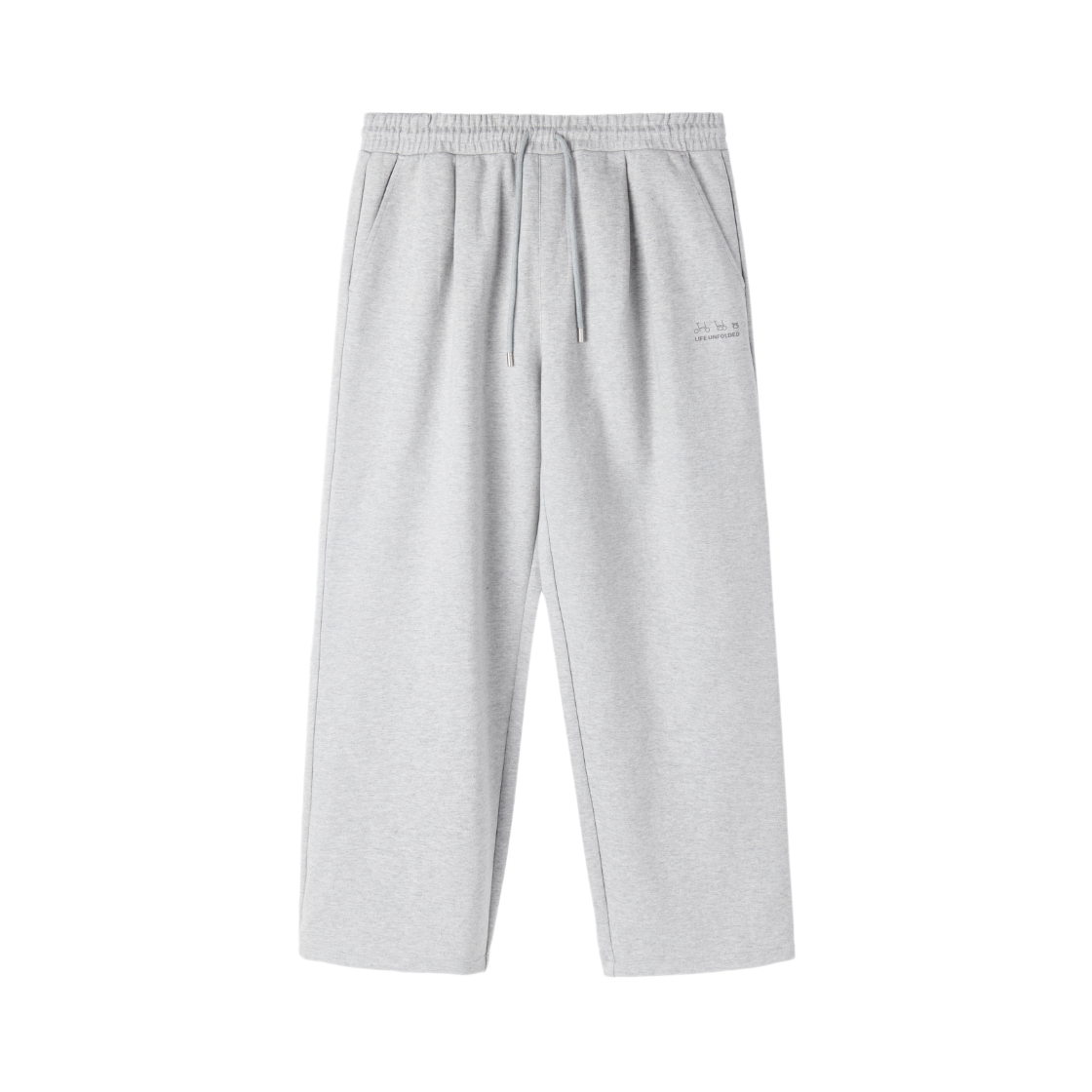 P263MPT163093 BROMPTON LONDON Logo Straight Sweat Trousers M/Grey