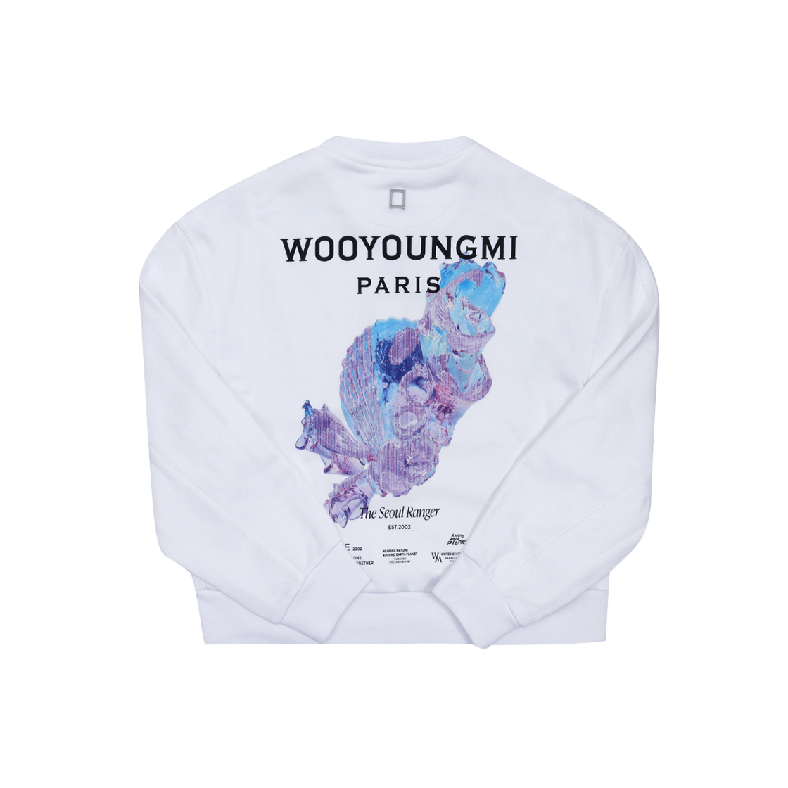 M251TS25 719W [25% 쿠폰] (W) Wooyoungmi 3D Coral Back Logo Sweatshirt White - 25SS
