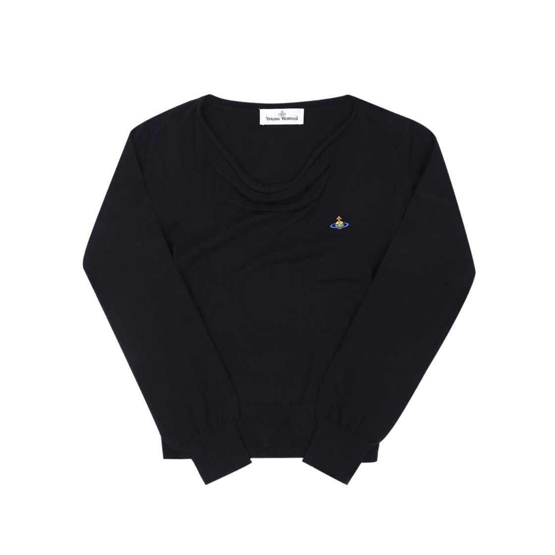 1803006F Y001V N401 [25% 쿠폰] (W) Vivienne Westwood Logo Knit Black