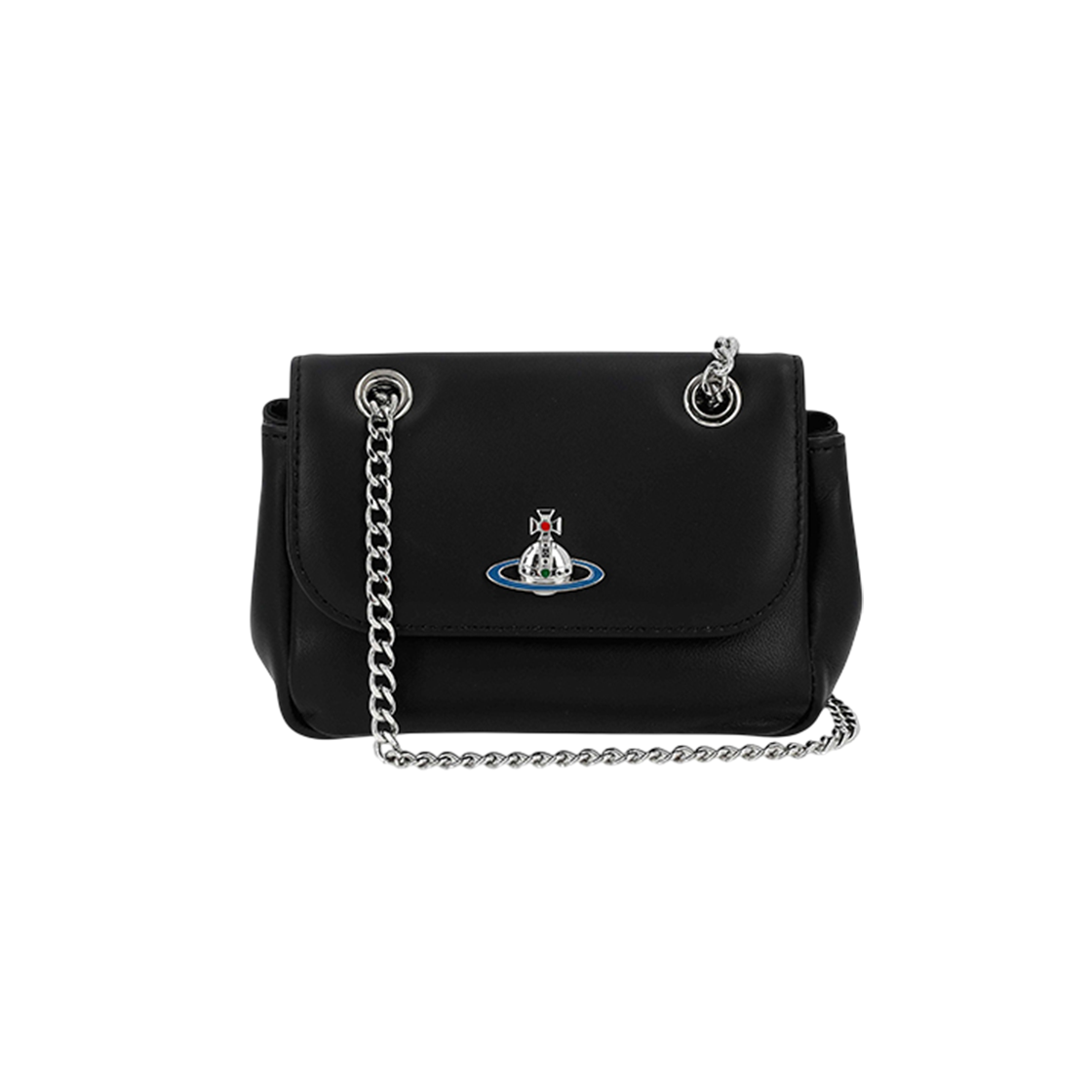 5C01000DW L001L N403 [25% 쿠폰] Vivienne Westwood Purse Small Chain Bag Black