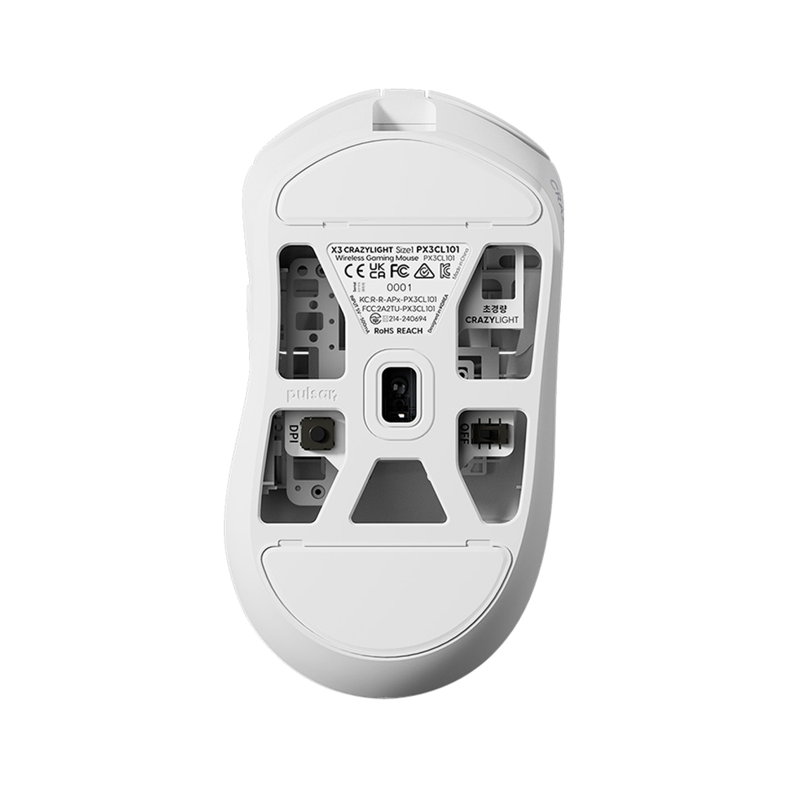 펄사 X3 LHD CrazyLight 크레이지라이트 무선 게이밍 마우스 미니 우유니화이트색상 (왼손용)(Pulsar X3 LHD CrazyLight UyuniWhite) - 2