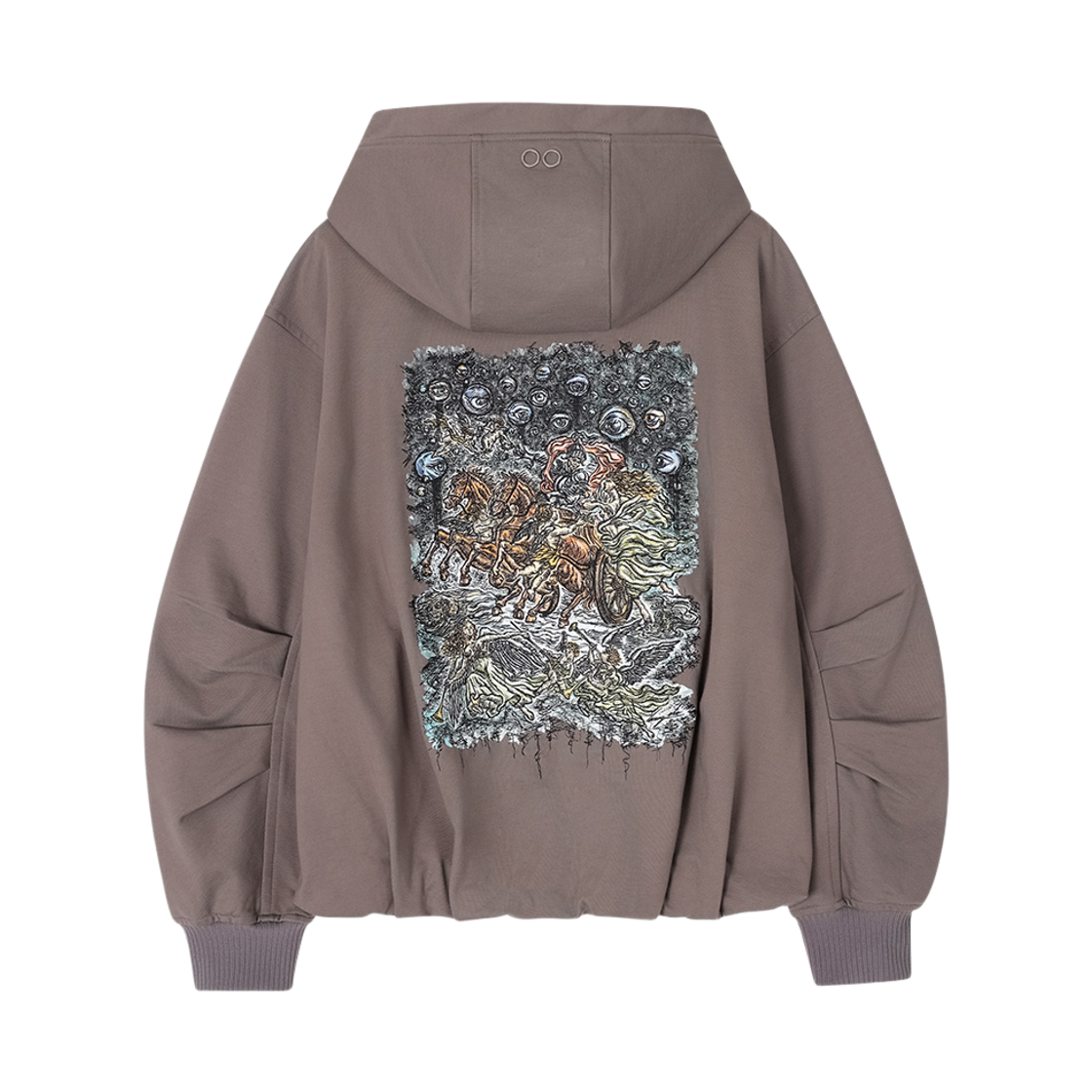 송지오 컬렉션 샤리오 엠브로이드 후드 애쉬 그레이(SONGZIO COLLECTION Chariot Embroidered Hood Ash) - 2