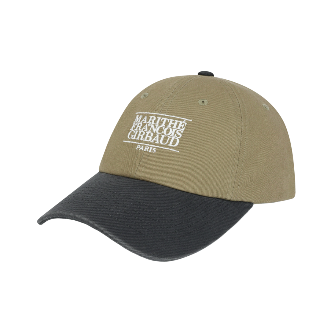 MFG46FHG201-GRY Marithe Francois Girbaud Small Classic Logo 6-Panel Color Block Cap Gray