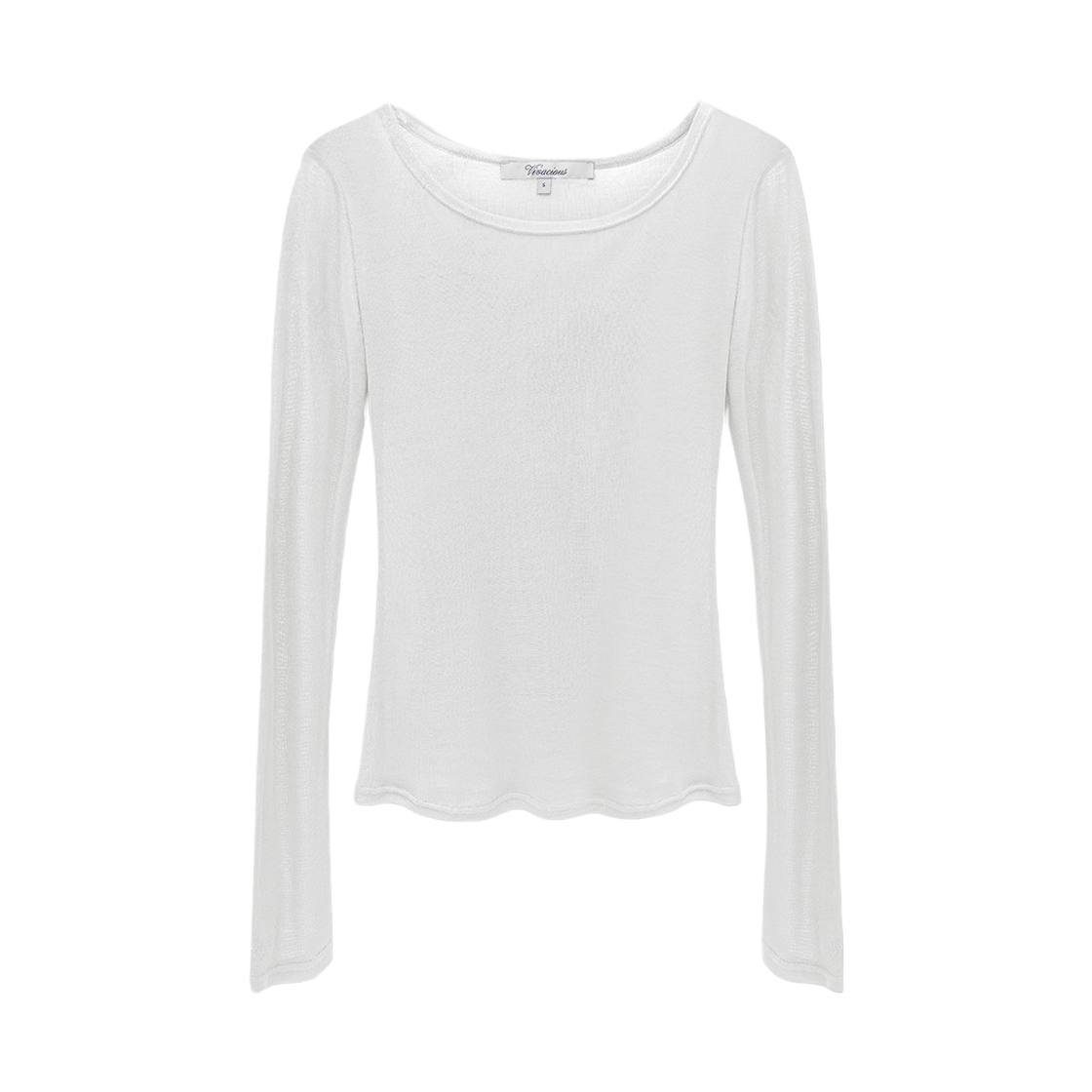 비바셔스 뉴아쥬 시스루 스판 티 아이보리(VIVACIOUS Nuage See-through Span Tee IVORY)