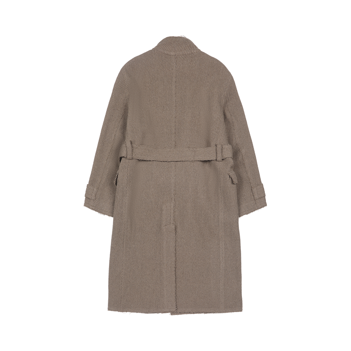 아조바이아조 로우 엣지 싱글 칼라 랩 코드 베이지(AJOBYAJO Raw Edge Single Collar Wrap Coat Beige) - 2